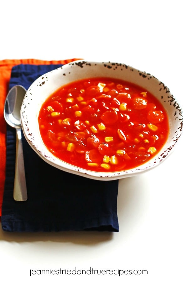 Crockpot Tomato Vegetable Soup - Jeannie's Tried and True Recipes
