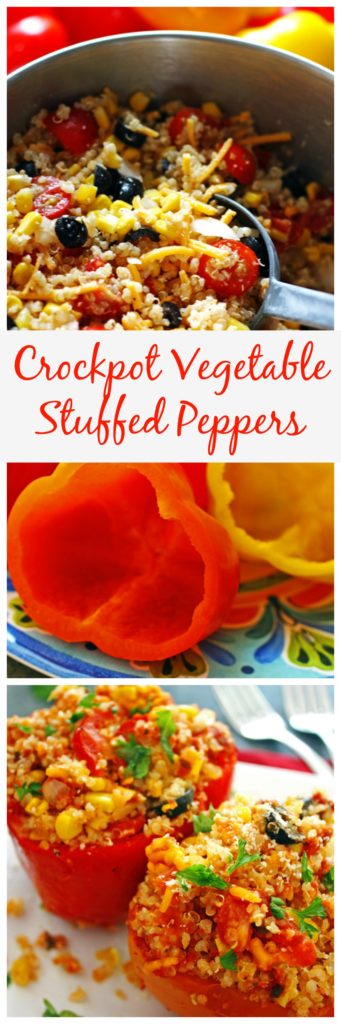 Crockpot Vegetable Stuffed Peppers