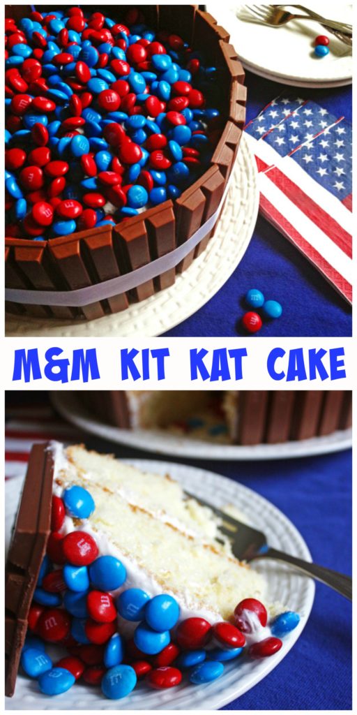 M&M Kit Kat Cake