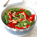 Strawberry Spinach Salad is perfect for using up those fresh strawberries!