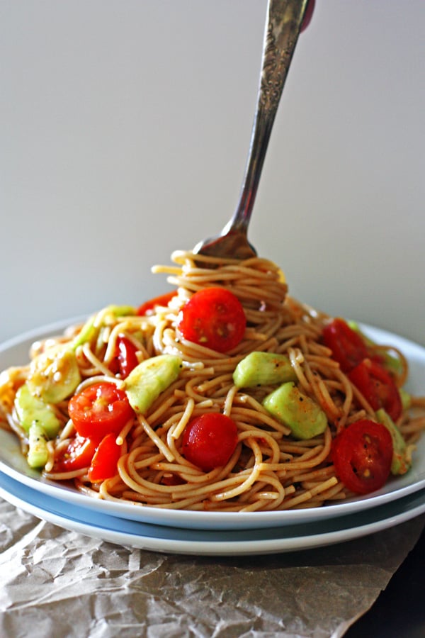 Easy Linguine Salad using Salad Supreme - great for summer parties!