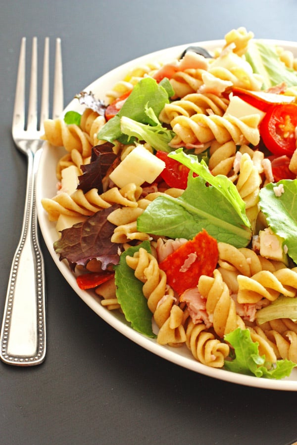 Antipasto, pasta, salad, quick and easy, recipe, dinner