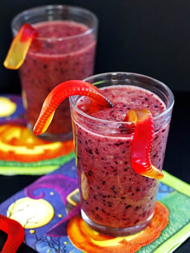 Purple People Eater Smoothie - A Healthy Halloween Treat