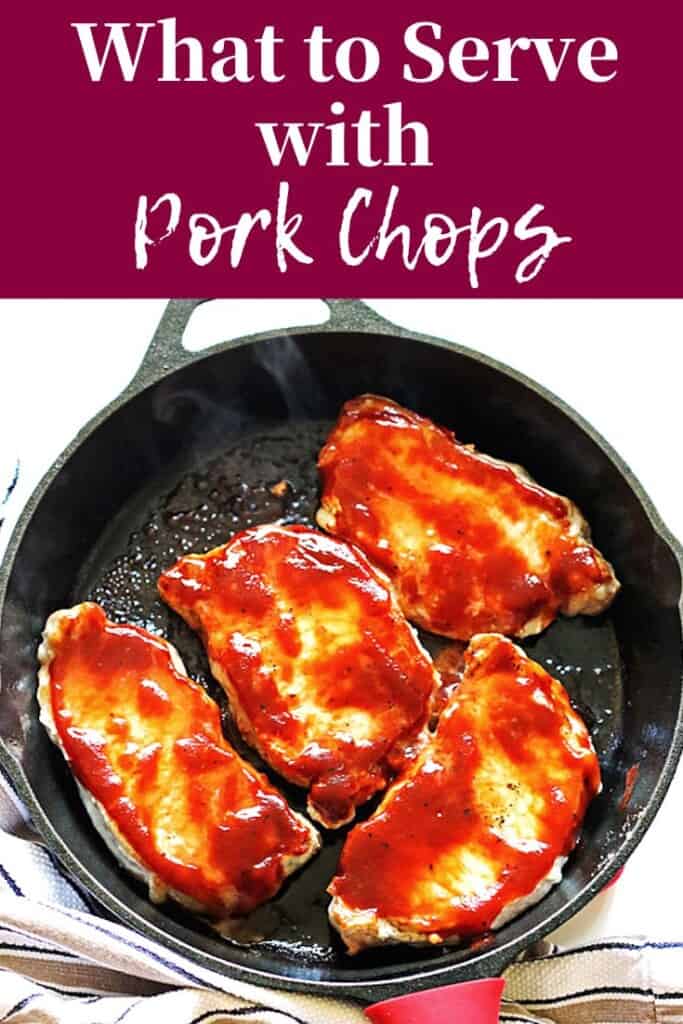 A pin image of bbq pork chops.